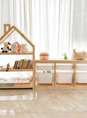 玩具收纳OBX架宝宝柜书氏儿蒙房烟囱置童物架实木家用落地组合收