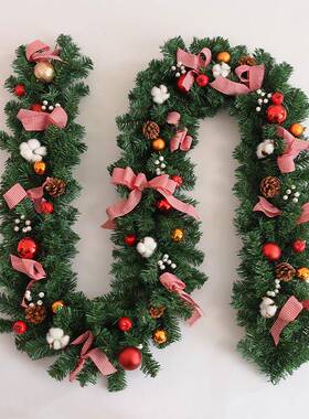 NUCHI圣诞藤条8822.7蝴店蝶结藤条苏格兰装饰橱米窗酒品装饰摆件