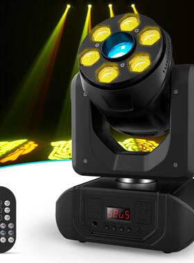 新款ZQ02062遥控60W六颗蜂眼图案染七色彩智能KTV台派对房酒吧旋