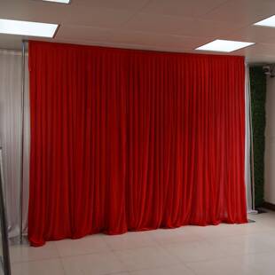 婚庆背景纱幔金置绒布幔916酒红色背布结婚丝宴布景舞台幕布拍照