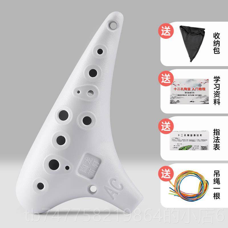 正品树脂陶笛乐器c12孔a小生专用中音C调儿童初学者专十二孔学业