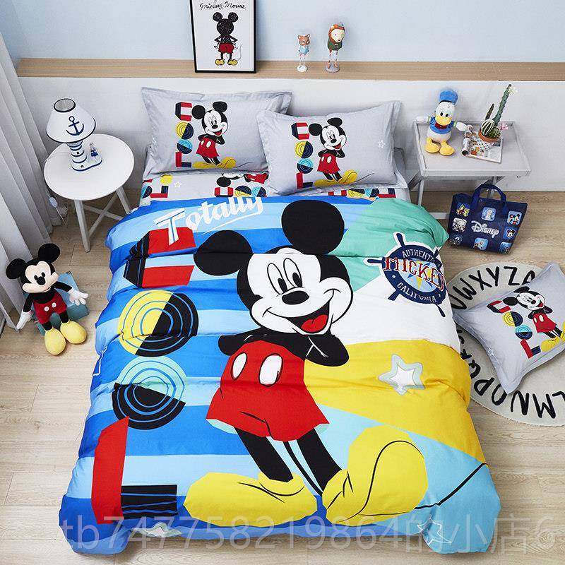 正品迪士尼全棉件套小维尼儿童床上用品爱纯棉被熊套可宿舍三件四