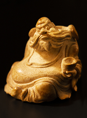 艺竹情名家竹根雕钟馗文玩竹根满钉竹雕手把件纯手工家居摆件竹子