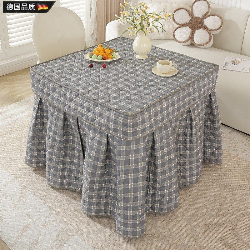 毛绒烤火罩2025冬季新款正方形桌布家用加绒加厚电暖桌麻将机专用,居家布艺,烤火罩,淘宝优惠券,粉丝福利购,淘宝优惠卷
