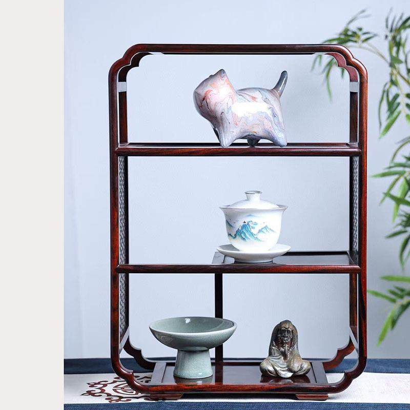 红酸枝宝全独板多阁小博古架中茶式具茶壶yty-5623架摆件大盆景底,家居饰品,木雕,淘宝优惠券,粉丝福利购,淘宝优惠卷