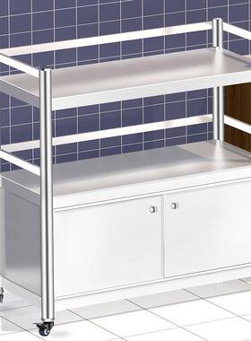 MM新款货不锈钢厨房子物架多层收纳F88THM6H落地置储物带门架柜可