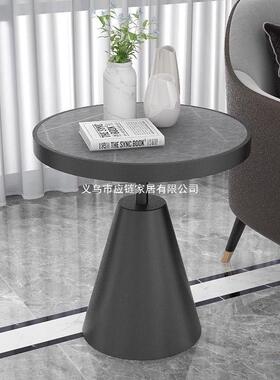 网客厅小圆桌红子沙边几酒岩板小茶店几现代简约床发头阳台YNC休