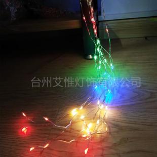 2020新款 彩 LED铜线窗帘灯流水瀑布窗年帘灯串OWH卧饰室挂灯节日装