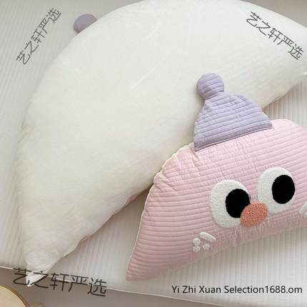 可爱卡通全艺之轩严棉枕腰头床大靠背纯棉靠公主风卧室床上靠垫可