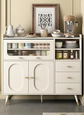 法边式奶油风餐边柜用家厨多功房能RDV小收纳柜现代简约柜储物柜