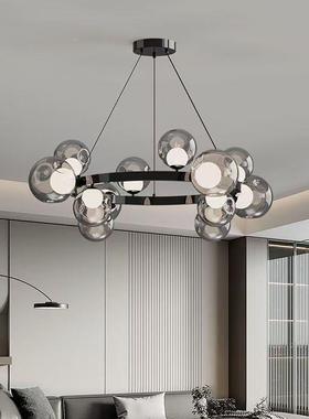 样板房客灯厅餐吊主意式39451极简感餐厅房时尚创意魔间豆分子大