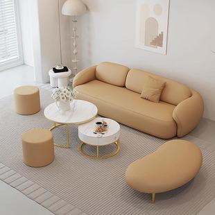 小户型客接厅双沙发公寓简约三位直人排人待办公室休息区476桌椅