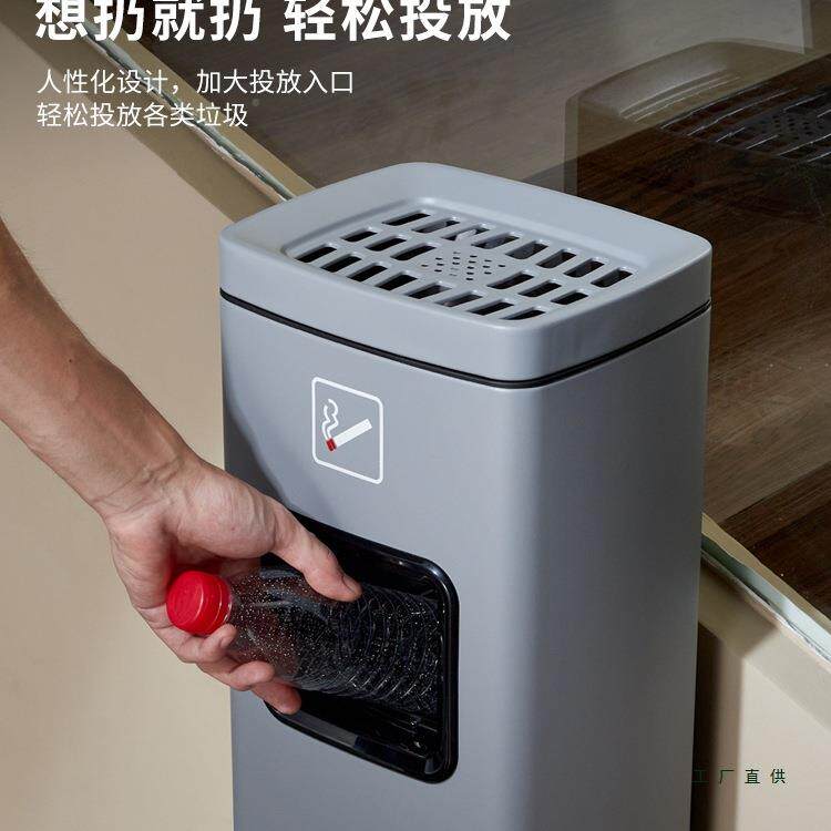 不筒锈钢烟柱酒店大堂头收集户外烟蒂箱吸烟灰区垃F9777797圾烟桶