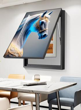 马到2成功挂画轻感竖款箱024电表奢新箱装AL101024饰画总开关盒款