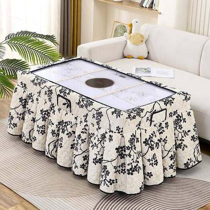 长形烤火罩罩电炉罩冬方季加厚电暖桌布烤火被茶几火桌F9975679子