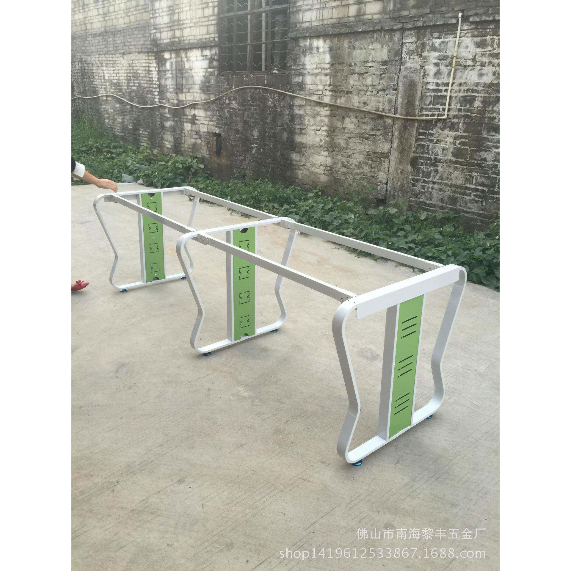 会议桌架蝴蝶屏钢架热卖办公桌腿组合桌风办公脚办公桌铁001支架