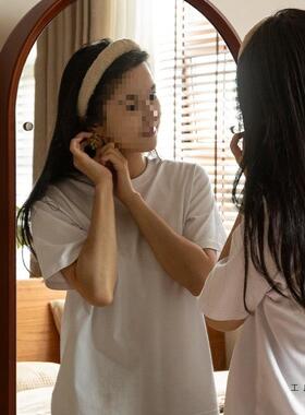 可转旋全身镜杂志书架镜复中古风落地移家用穿衣子一FVF动体置物