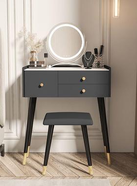 轻GOH奢全实木岩板小型边梳梳妆台卧室实木化妆桌床0化妆台560妆