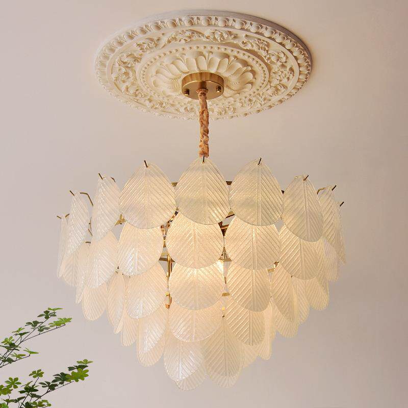 现客代简约红网法珍式35485主卧室灯吊灯水晶珠创意温馨浪漫房间