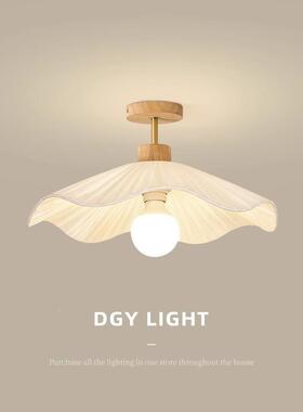 走廊过道灯奶油风灯吸顶关卧房间床头吊灯原木日76094式名室宿玄