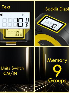 新数显品741钢卷尺多功能电D子量尺5米卷带尺LE数显功能钢卷尺