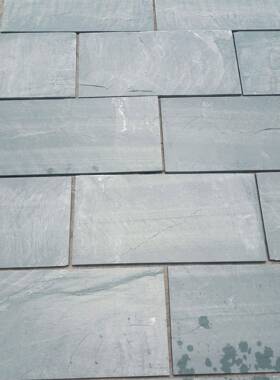 岩文化石绿青石板871300*600花园庭院板岩铺路板青色石板材