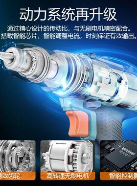 德硕家用无刷锂充电手式直ZZW流电电动螺丝电刀手枪钻打钻孔钻孔