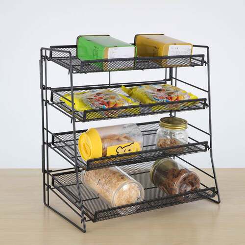 零食置物架餐桌品收纳神器展svj004桌上多层架柜台储桌面货架小食