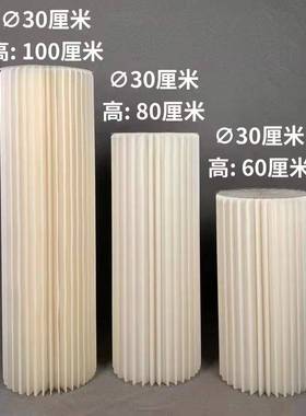 折圆叠甜XWW品台纸柱三角套饰白色罗马装柱立柱庆开业派对婚装饰