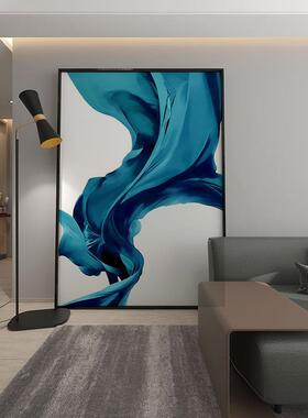 轻奢客厅饰画沙发背景墙挂画酒店关玄画办室卧室装蓝色抽EM-1997