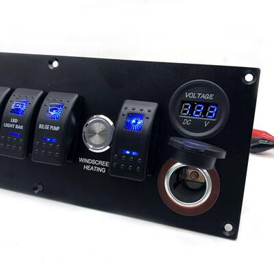 属/船型开关组合EBRO-OF适FDIY电压表显N示12V点金烟器用车船