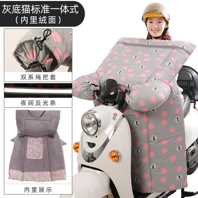 电动摩托车挡风被冬季加绒加厚防寒小型电动双面防水加大加宽侧翼