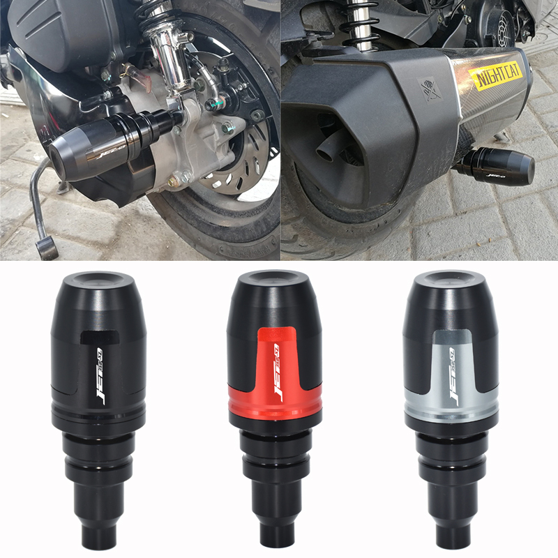 适用三阳JETSL150小钢炮 2022年 改装排气管防摔棒胶发动机保护杆