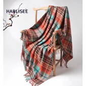 羊毛毯子空调盖毯单人床上保暖沙发毯午休毯格子毛毯加厚保暖披肩