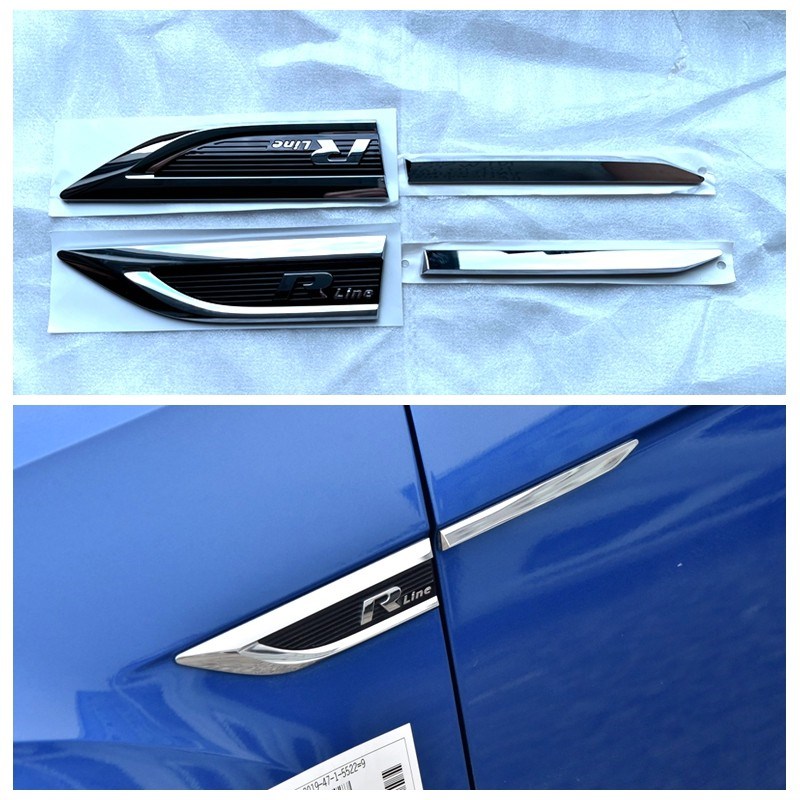 适用大众探歌Rline叶子板侧标T-ROC车标识汽车翼子板装饰车贴改装