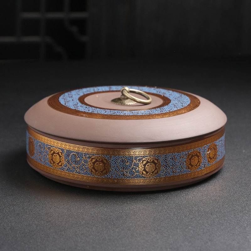 一斤紫砂茶叶罐大号码357克白茶普洱茶饼罐茶叶包装收纳茶盒家用