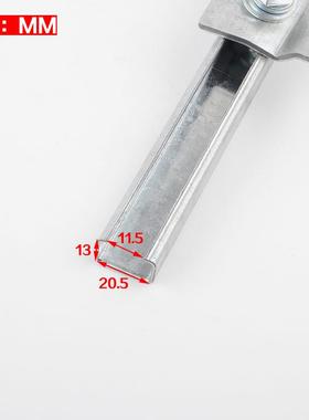 拉把电梯钢带支架加长款开关平层支架总长394MM适用巨人通力配件