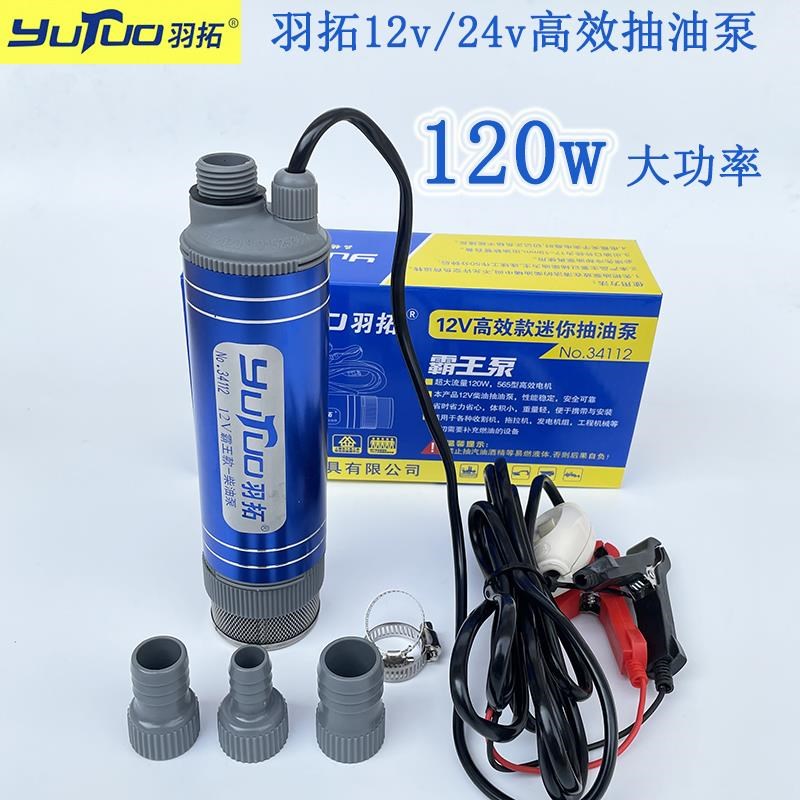 新款抽油泵12v24v直流电动加油机自吸大流量汽车加油泵柴油泵