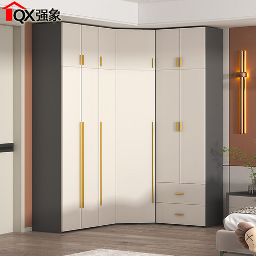 简约现代转角衣柜家用卧室组合大衣柜一门到顶衣橱定制小户型A24
