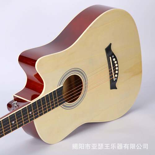 GQD-38DL3擦色亮光吉他4寸1寸民谣吉镶边ji他ta练习琴大量现8货