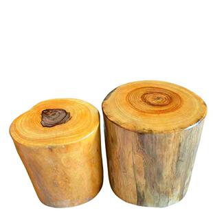 ?香凳樟木圆墩树墩子实木墩子根雕原木树桩底木桩座茶几茶桌641木