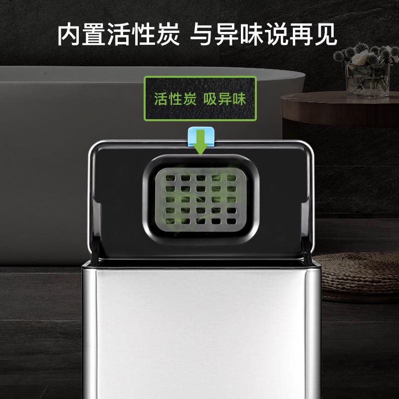 F76T56SM?厨房门挂式桶圾不锈钢家用壁挂厨余橱柜悬挂挂壁有盖垃