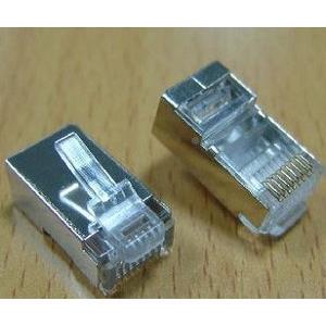 六类屏蔽水类晶头RJ45镀水晶头网网线六络水晶517头金