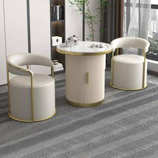 轻奢岩板小茶ODI桌椅组茶具合装 套一体茶几现代简约家用台小阳茶