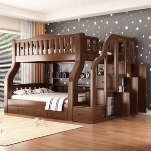 喜挚实木上下床成人子两层床高孙习远-2低床母床上下铺床儿子童层