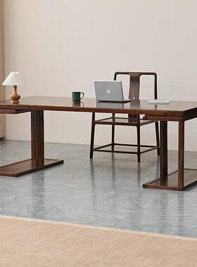 南美黑用书胡桃桌木FQF实木客厅家长方形大板茶桌子桌餐工作台