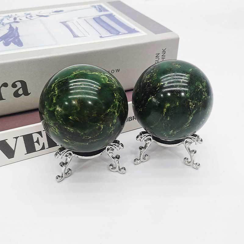 弘晶远晶天LMYQ001然水绿云母球云母水晶球原石打家绿居装饰客磨