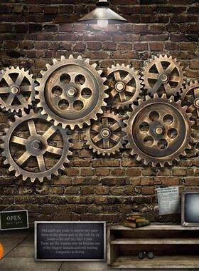 复古工业齿轮装饰品壁饰摆件墙风挂件OFT做旧酒吧个性L创WY-1120