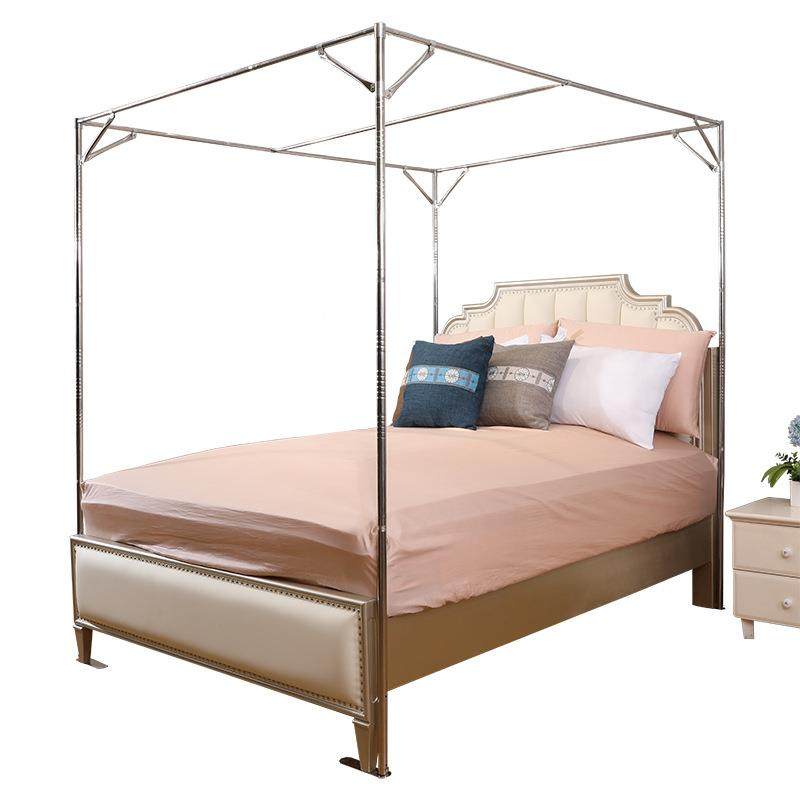 新款家蚊帐支架杆加粗钢加厚不锈落ltao6963地式用.5m1带架子稳固