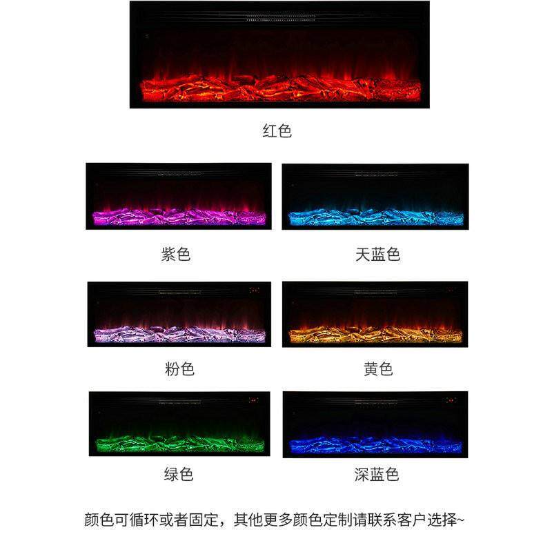 简仿真火暖炉2D电子取壁约炉取暖欧式器家用玻壁挂LED-S式背景装